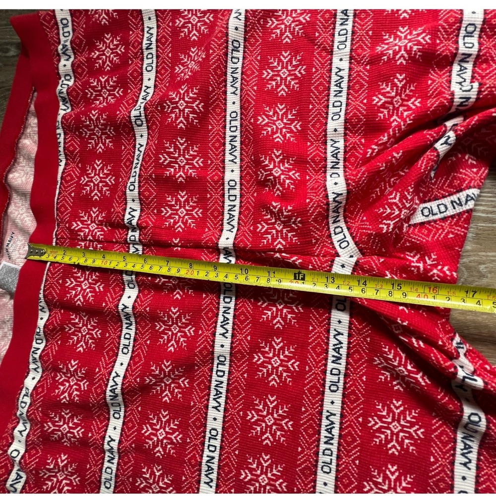 Old Navy Pajama Pants Womens 4X Red Snowflake Fair Isle Thermal Waffle Joggers - Picture 4 of 8